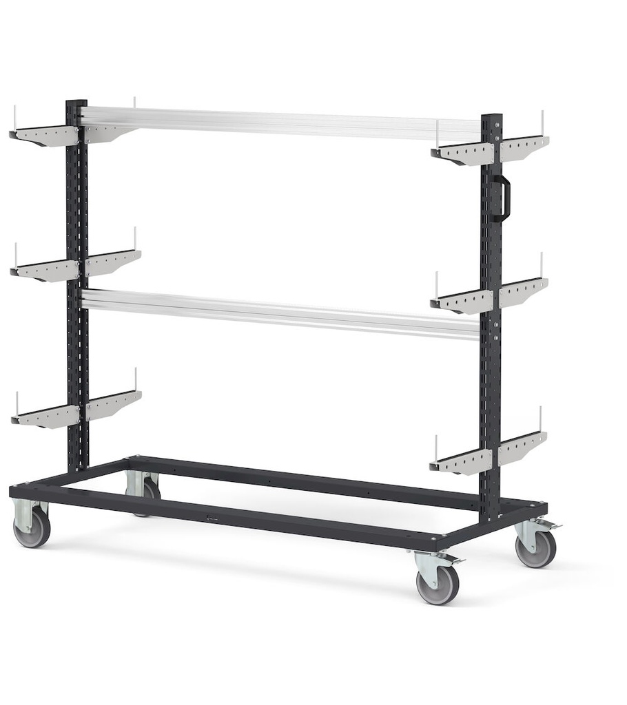 [BINCART1505] Carrello con supporti – 1552 × 668 × 1384 mm