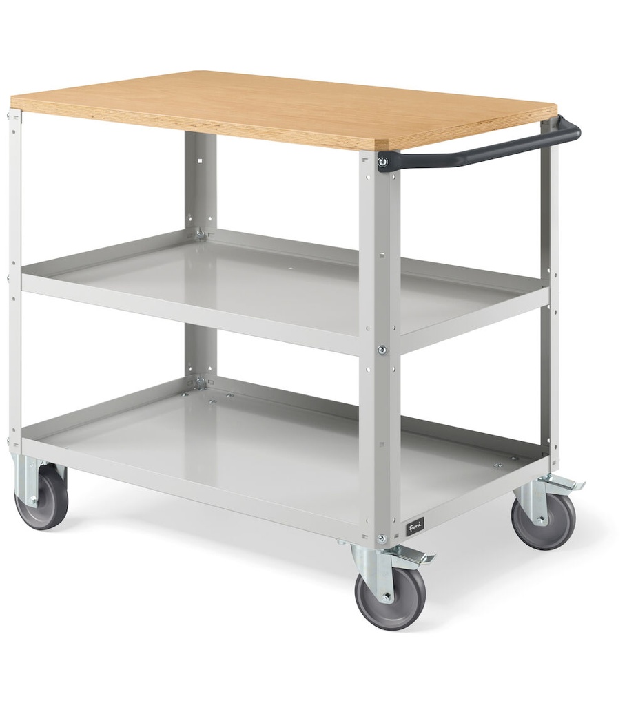 [CLEVER1009] Carrello smontato con ruote Clever – 1028 × 615 × 868 mm, Grigio chiaro (RAL 7035)