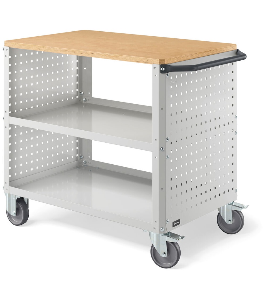 [CLEVER1013] Carrello smontato con ruote Clever – 1030 × 615 × 868 mm, Grigio chiaro (RAL 7035)