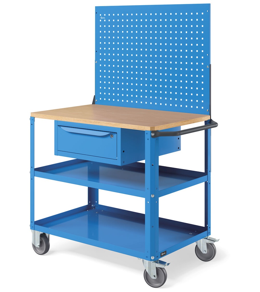 [CLEVER1026] Carrello smontato con ruote Clever – 1028 × 654 × 1538 mm, Blu (RAL 5012)