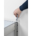 [FST0710S199] Kit 2 staffe di fissaggio a parete per scaffale componibile, L24 x P20 x H79 mm