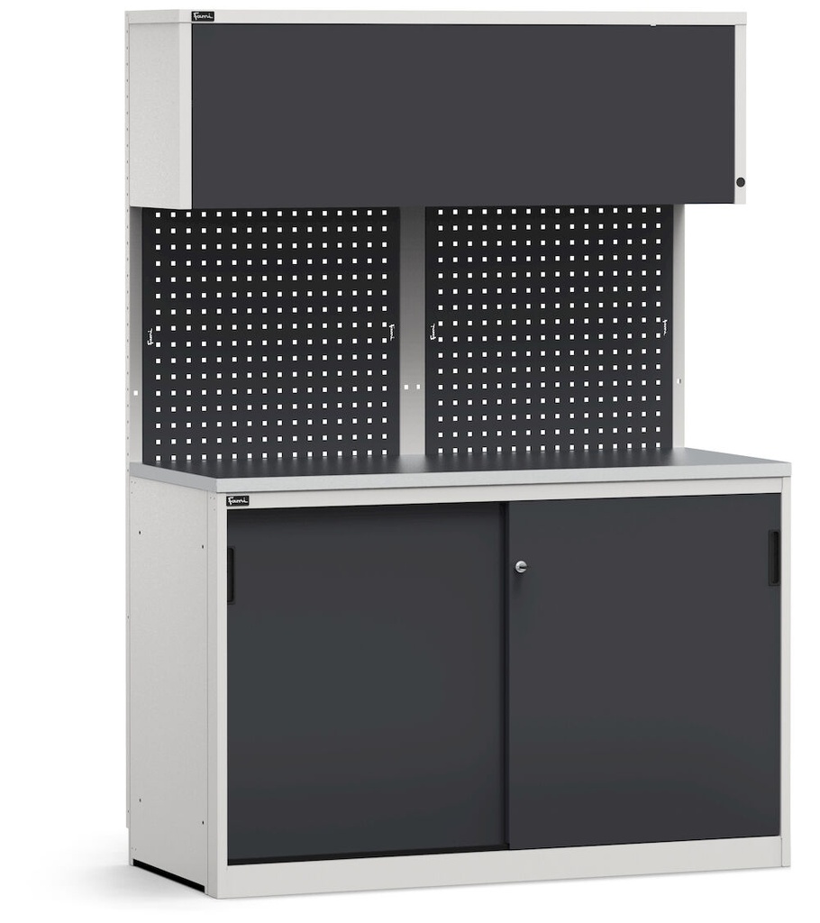 [GARAGE030] Modulo con armadio con ante scorrevoli, L 1428 mm (cod. GARAGE030)