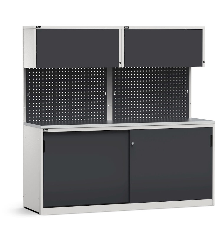 [GARAGE053] Modulo con armadio con ante scorrevoli, L 2040 mm (cod. GARAGE053)