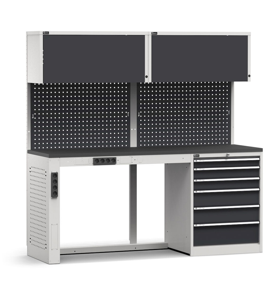 [GARAGE062] Modulo banco da lavoro con cassettiera, L 2040 mm (cod. GARAGE062)