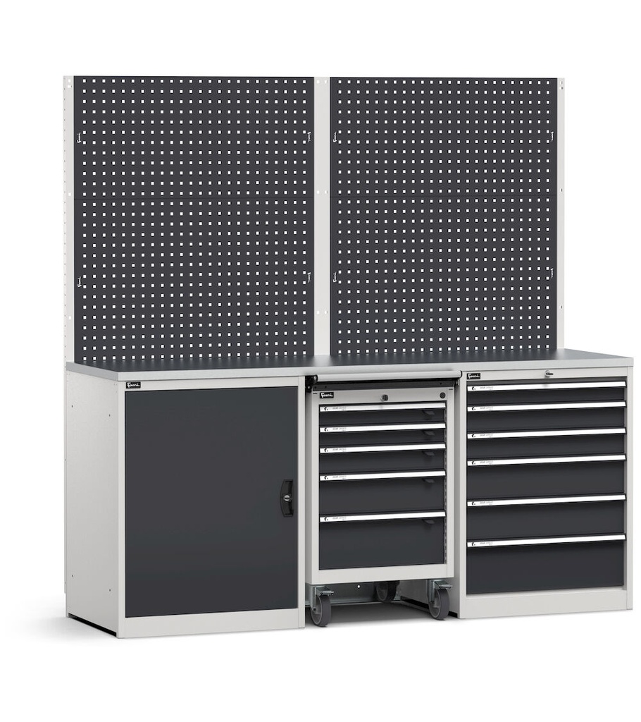 [GARAGE102] Composizione con parete attrezzata per arredo officina (cod. GARAGE102)