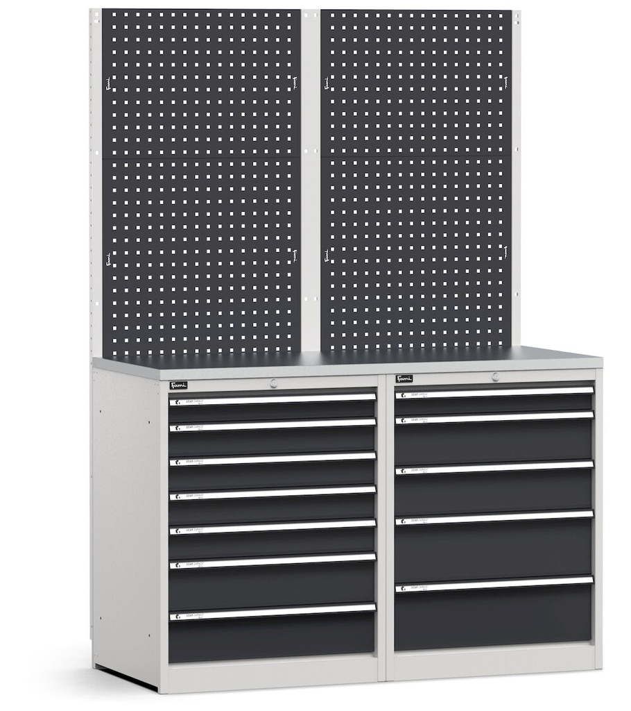 [GARAGE098] Composizione con parete attrezzata per arredo officina (cod. GARAGE098)