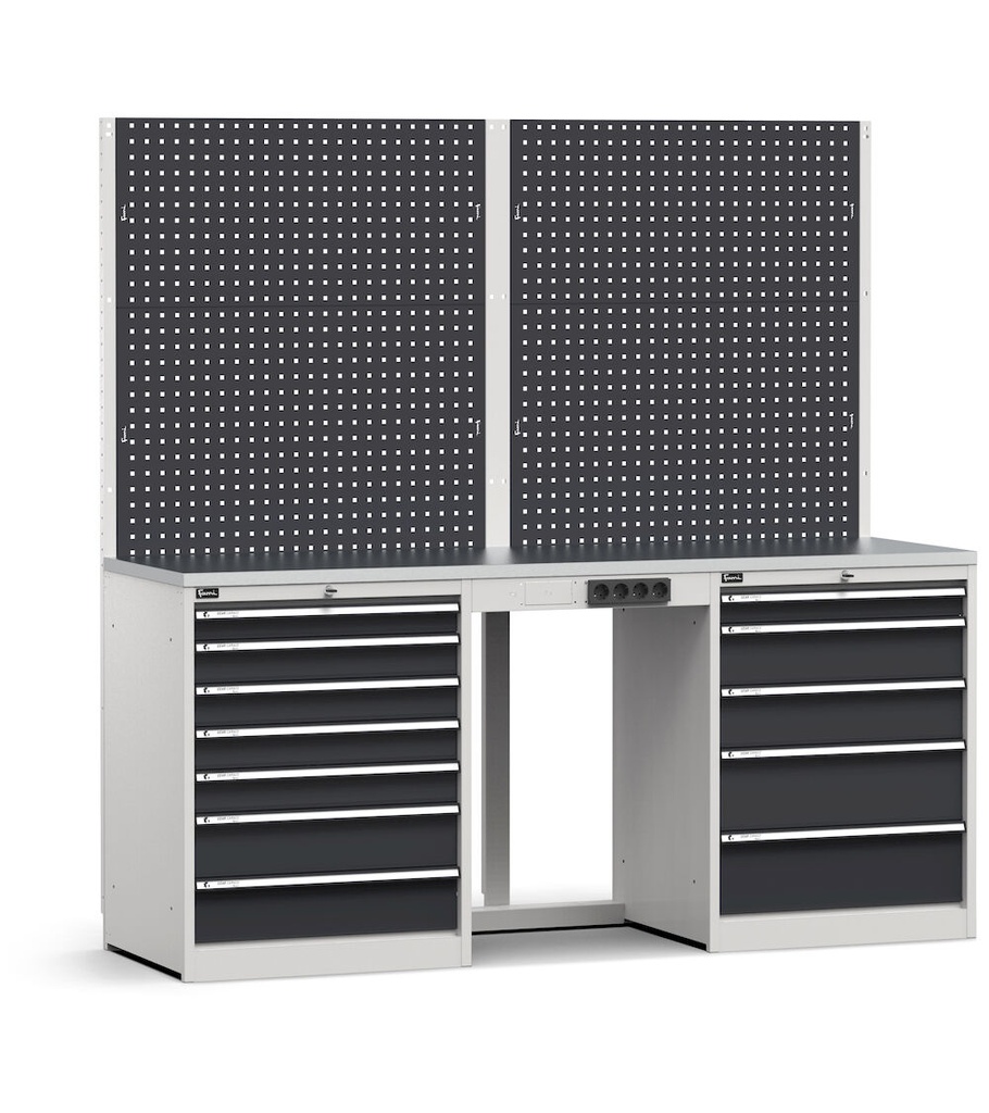 [GARAGE100] Composizione con parete attrezzata per arredo officina (cod. GARAGE100)