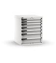 [M33A085C0109508] Cassettiera Master con 7 cassetti 2x75 3x100 2x150 – H 850 mm – 714 × 726 × 850 mm (36×36 EH), Flessibile – fino a 100 kg, Grigio chiaro (RAL 7035)