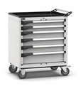[M32R070C0104408] Armadio con ruote con 6 cassetti 2x75 3x100 1x150 Master – H 922 mm – 777 × 594 × 922 mm (36×27 EH), Grigio chiaro (RAL 7035)
