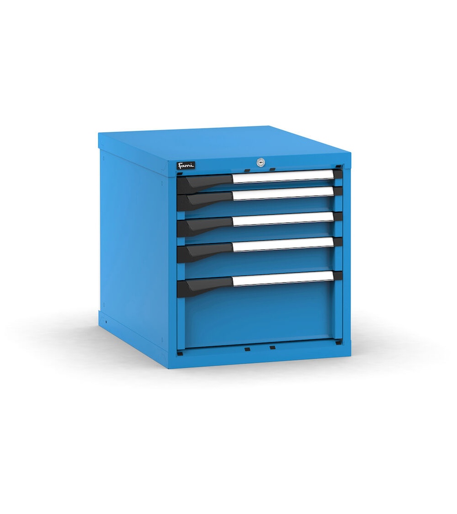 [M23A060C0102104] Cassettiera Master con 5 cassetti 1x50 2x75 1x100 1x200 – H 600 mm – Blu (RAL 5012)