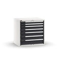 [M43A085C010ACPD] Cassettiera Master con 7 cassetti 2x75 2x100 2x125 1x150 – H 850 mm – 867 × 726 × 850 mm (45×36 EH), Flessibile – fino a 100 kg, Grigio chiaro + Grigio antracite (RAL 7035+7016)