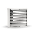 [M52A100C010AW08] Cassettiera Master con 7 cassetti 2x75 1x100 3x150 1x200 – H 1000 mm – 1020 × 573 × 1000 mm (54×27 EH), Flessibile – fino a 100 kg, Grigio chiaro (RAL 7035)