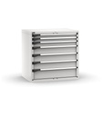 [M53A100C010AW08] Cassettiera Master con 7 cassetti 2x75 1x100 3x150 1x200 – H 1000 mm – 1020 × 726 × 1000 mm (54×36 EH), Flessibile – fino a 100 kg, Grigio chiaro (RAL 7035)