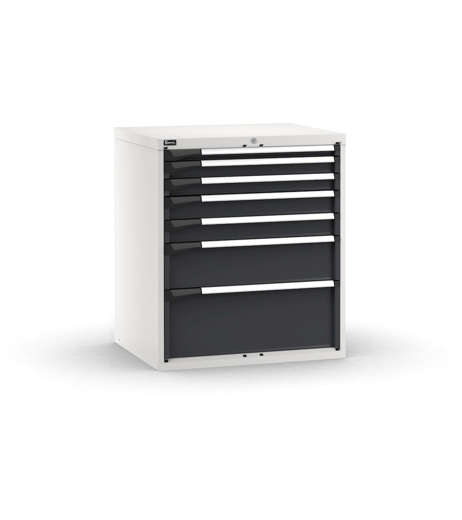 [M43A100C010BNPD] Cassettiera Master con 7 cassetti 1x50 2x75 2x100 1x200 1x300 – H 1000 mm – 867 × 726 × 1000 mm (45×36 EH), Flessibile – fino a 100 kg, Grigio chiaro + Grigio antracite (RAL 7035+7016)