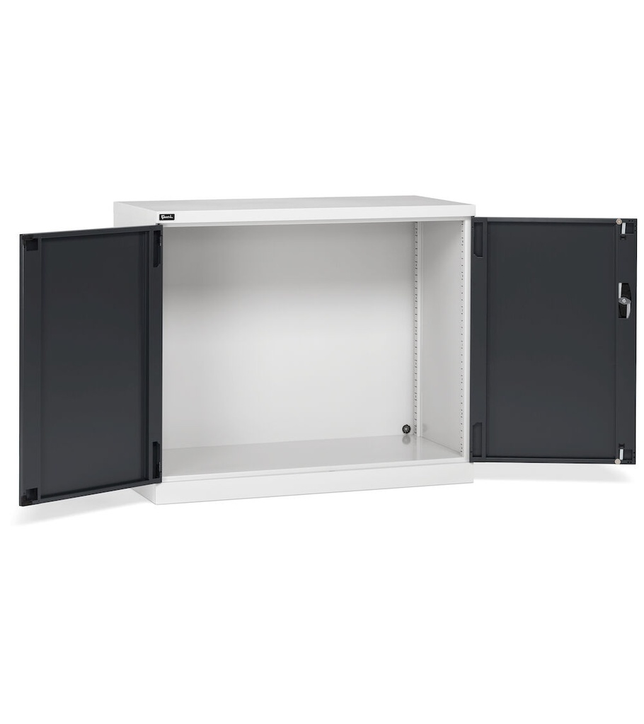 [FAA1520C000PD] Armadio con porte a battente Perfom – 1193 × 555 × 1000 mm (64×27 EH), Grigio chiaro + Grigio antracite (RAL 7035+7016)