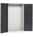 [FAA1720C000PD] Armadio con porte a battente Perfom – 1193 × 555 × 2000 mm (64×27 EH), Grigio chiaro + Grigio antracite (RAL 7035+7016)