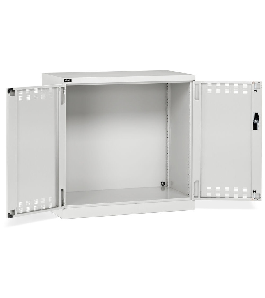[FAA1230C00008] Armadio con porte a battente fessurate Perfom – Vuoto (cod. FAA1230C000PD) – 1023 × 555 × 1000 mm (54×27 EH), Grigio chiaro (RAL 7035)