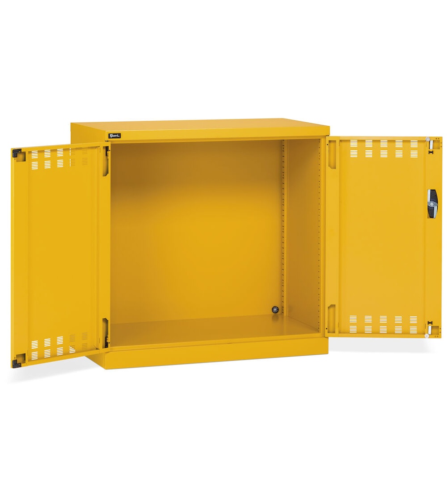 [FAA1230C00030] Armadio con porte a battente fessurate Perfom – Vuoto (cod. FAA1230C0002Y) – 1023 × 555 × 1000 mm (54×27 EH), Giallo oro (RAL 1004)