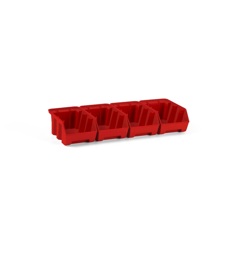 [FBLIT06002Y] Kit 4 contenitori Picking Box Air mis. 1 Iron Team – Rosso traffico