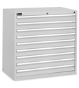 [FDL10905608] Cassettiera Flexa con 9 cassetti 9x100 – H 1002 mm – 1023 × 600 × 1002 mm (54×27 EH), Grigio chiaro (RAL 7035)