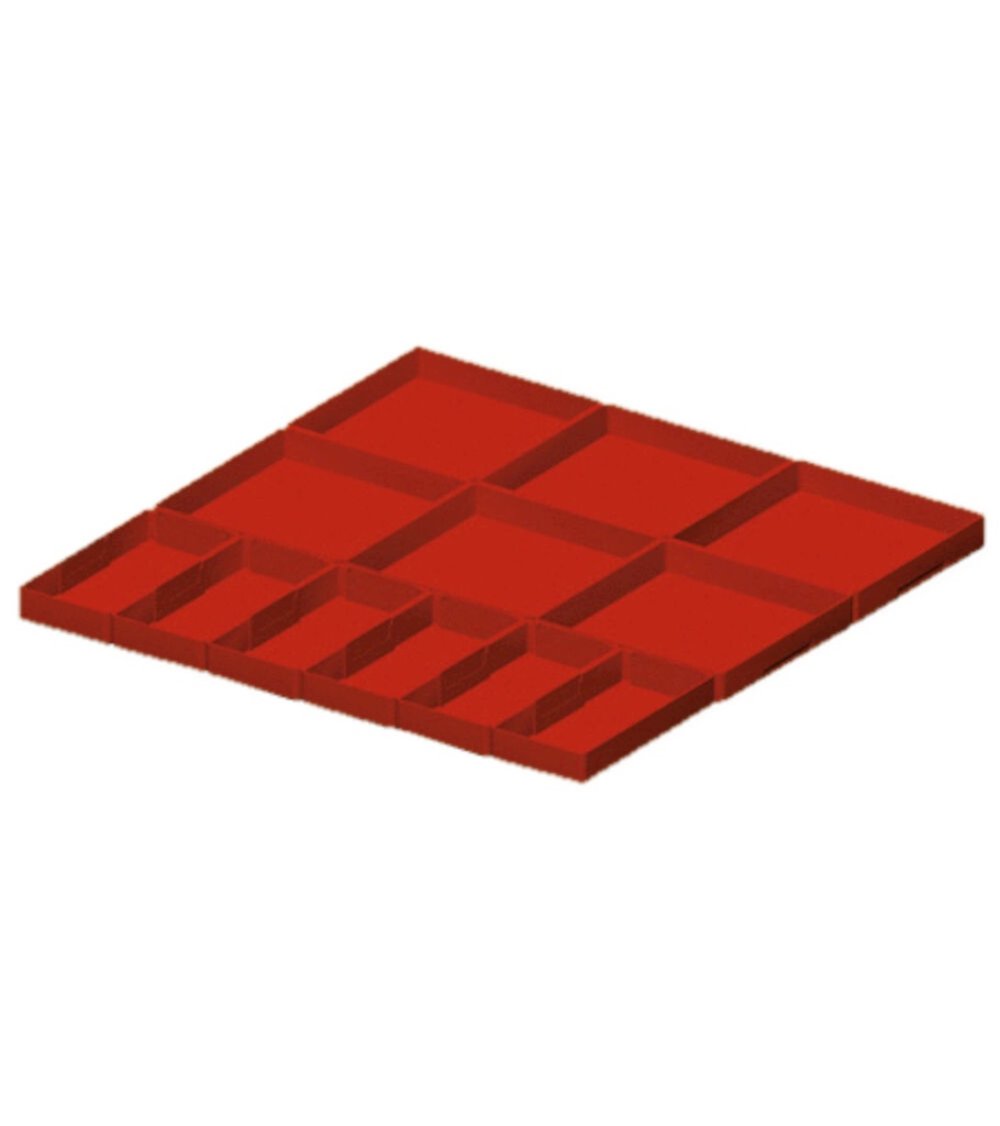 [FFH84071800] Set materiale di separazione per altezza frontale H=75 mm – Rosso, 27×27 EH