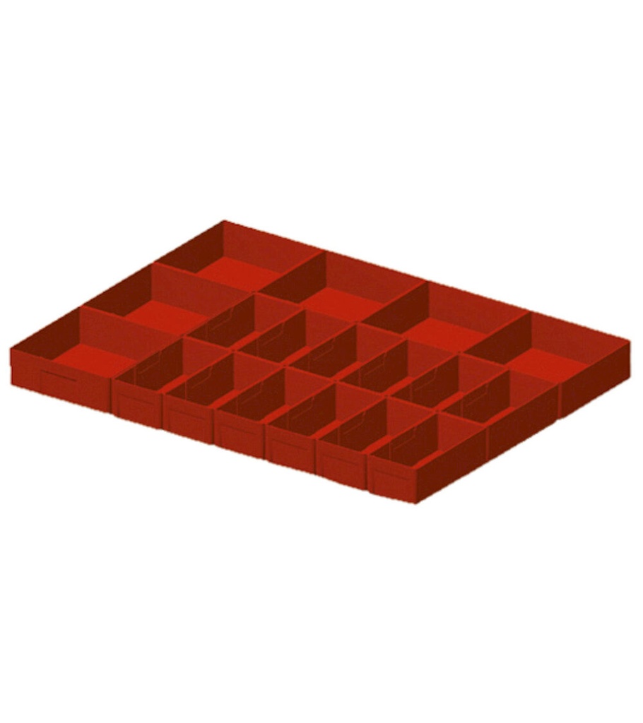[FFH10071600] Kit cassette divisorio, 18 pezzi, per cassetti con H 75 mm, 36X27 EH