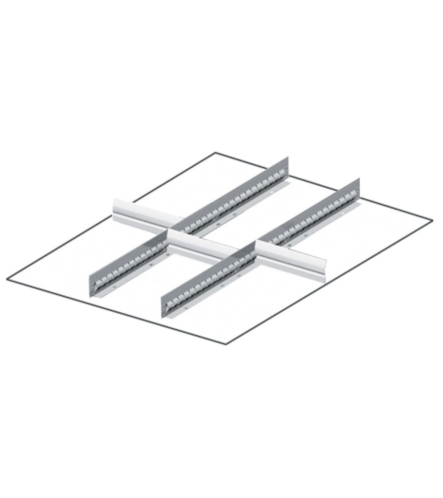 [FFH86150800] Set materiale di separazione per altezza frontale H=150/175 mm Master – 27×36 EH – 2 divisorio longitudinale fessurato 610 mm, 3 divisorio trasversale 151 mm