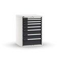 [M33A100C010CUPD] Cassettiera Master con 8 cassetti 1x50 2x75 2x100 2x150 1x200 – H 1000 mm – 714 × 726 × 1000 mm (36×36 EH), Flessibile – fino a 100 kg, Grigio chiaro + Grigio antracite (RAL 7035+7016)