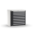 [M53A100C010DGPD] Cassettiera Master con 10 cassetti 1x50 2x75 7x100 – H 1000 mm – Telescopica 100% – 200 kg, Grigio chiaro + Grigio antracite (RAL 7035+7016), 10