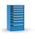 [M43A150C010FA04] Cassettiera Master con 9 cassetti 3x100 4x150 1x200 1x300 – H 1500 mm – Flessibile – fino a 100 kg, Blu (RAL 5012)