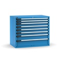 [M63A100C010CN04] Cassettiera Master con 8 cassetti 2x75 4x100 1x150 1x200 – H 1000 mm – 1190 × 726 × 1000 mm (64×36 EH), Flessibile – fino a 100 kg, Blu (RAL 5012)