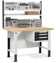 [MASTERBR1514] Banco con armadio a 3 cassetti e parete forata