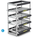 [ST1401] Scaffale con 4 telai inclinabili – 1400 × 1009 × 2009 mm