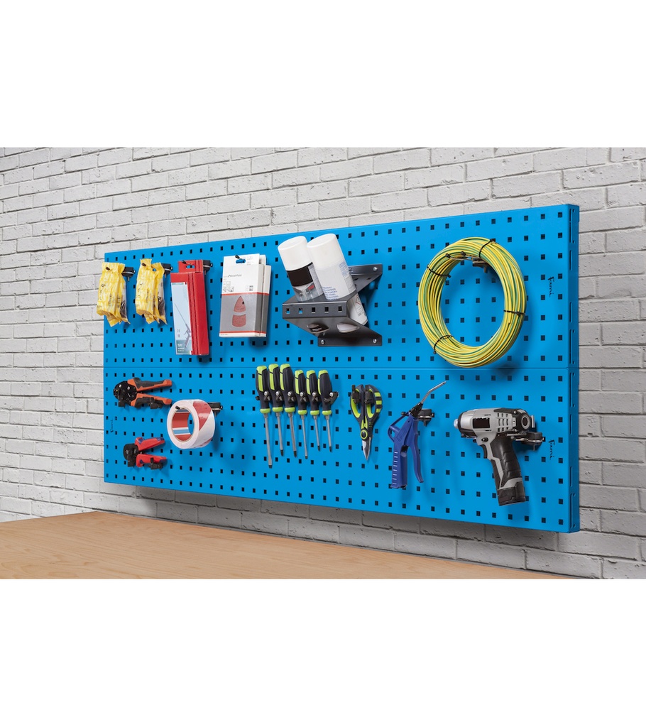 [WORKLOOK1509] Parete porta attrezzi Work Look – 1438 × 151 × 608 mm, Blu (RAL 5012)