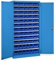 [PERFOM14079] Armadio con porte a battente con 62 contenitori RK Box Air Perfom – H 2000 mm – Blu (RAL 5012)
