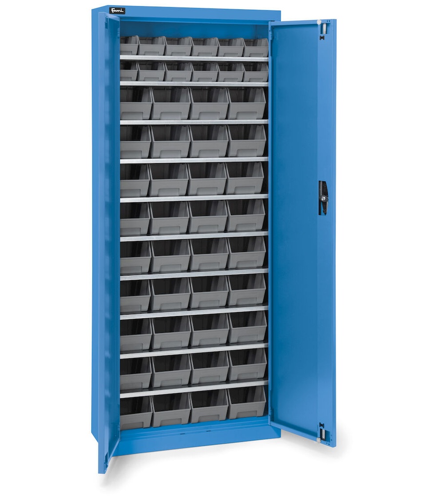 [PERFOMAK10] Armadio con porte a battente con 48 contenitori Picking Box Air – H 1651 mm – Blu (RAL 5012)