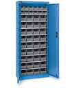 [PERFOMAK10] Armadio con porte a battente con 48 contenitori Picking Box Air – H 1651 mm – Blu (RAL 5012)