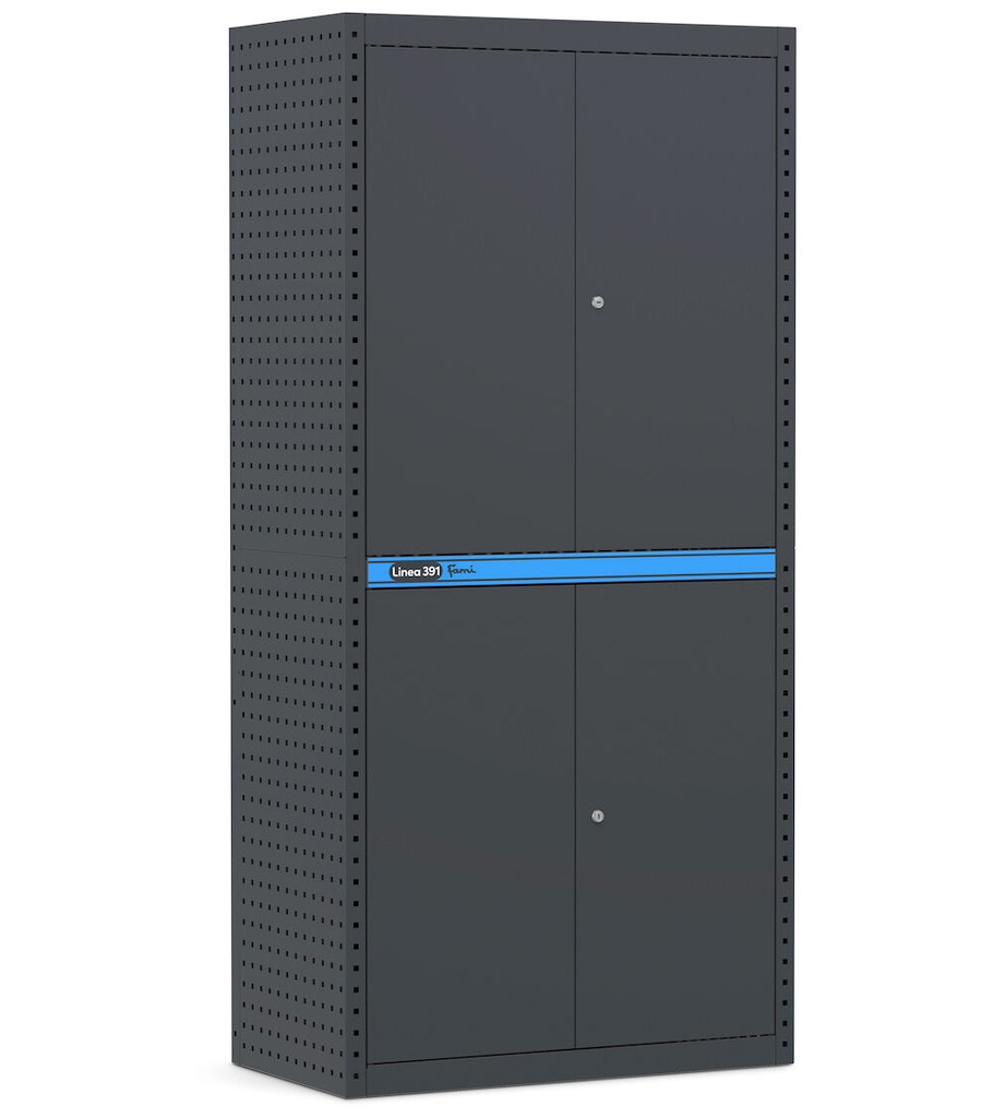 [391A03] Armadio per officina e industria ad ante a battente, L912 x P496 x H1900 mm