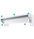 Postazione di lavoro Dynamic – Grigio chiaro + Grigio antracite (RAL 7035+7016) – 1497 × 780 × 1983/2383 mm – foto 4