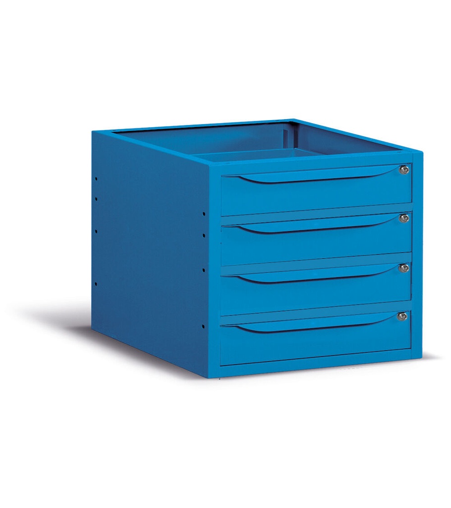 [FBG03S63C000304] Armadio L=629 mm con 4 cassetti H=105 mm Work Up – H 570 mm – Blu (RAL 5012)