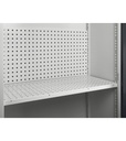 Armadio caricabatterie con ante battenti, pannelli forati, accessori, L1023 x P555 x H2000 mm – Blu (RAL 5012) – foto 6