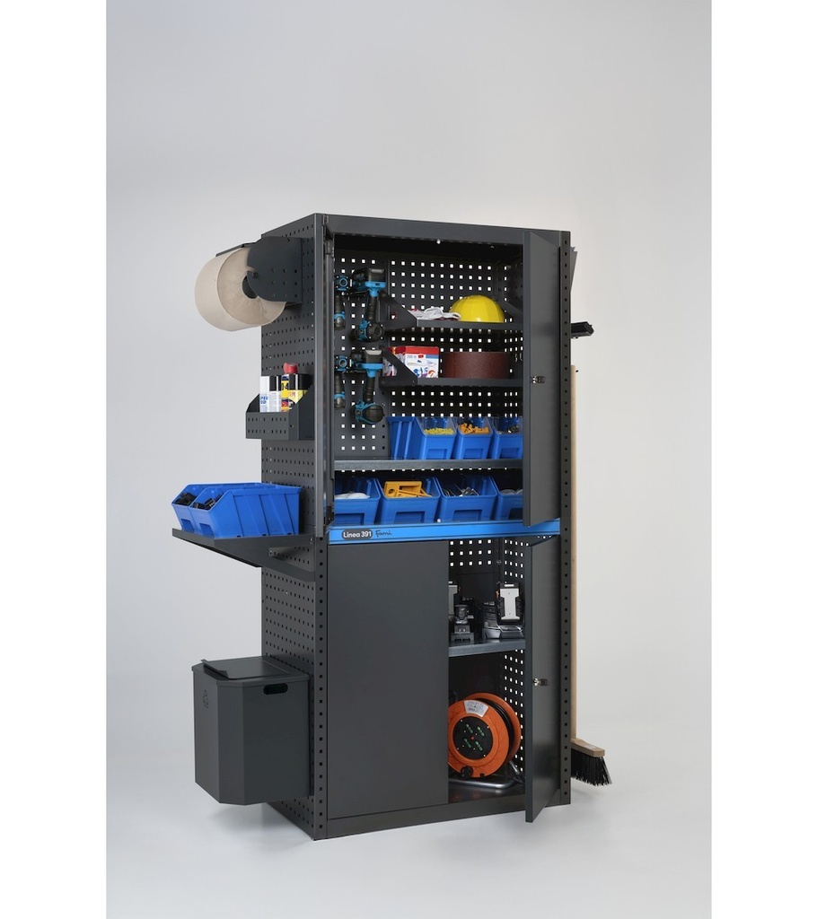 Armadio per officina e industria ad ante a battente, L912 x P496 x H1900 mm – foto 3