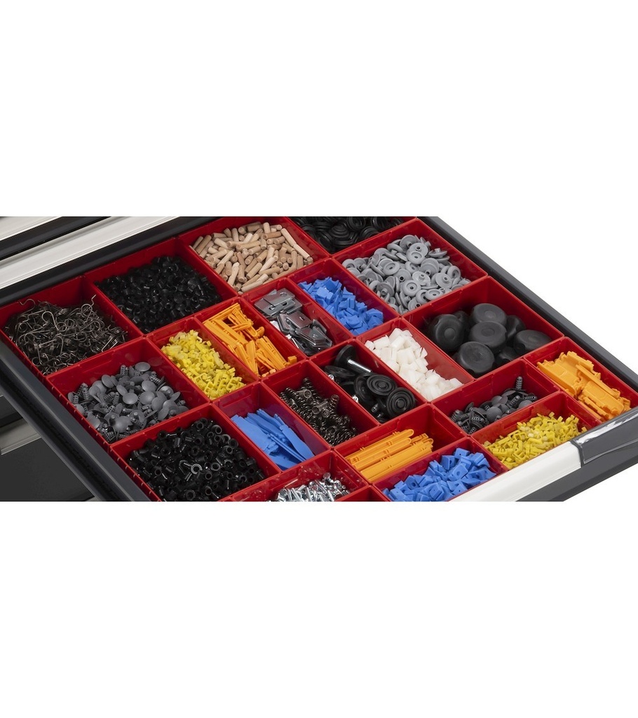 Kit cassette divisorio per cassettiera per altezza frontale H=75 mm – H 52 mm – 32 – foto 4