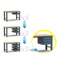 [391B01] Banco da lavoro smontato Linea 391 – 1024 × 750 × 877 mm