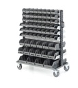 [391C01] Carrello bifronte con 130 contenitori a bocca di lupo per minuteria, Linea 391