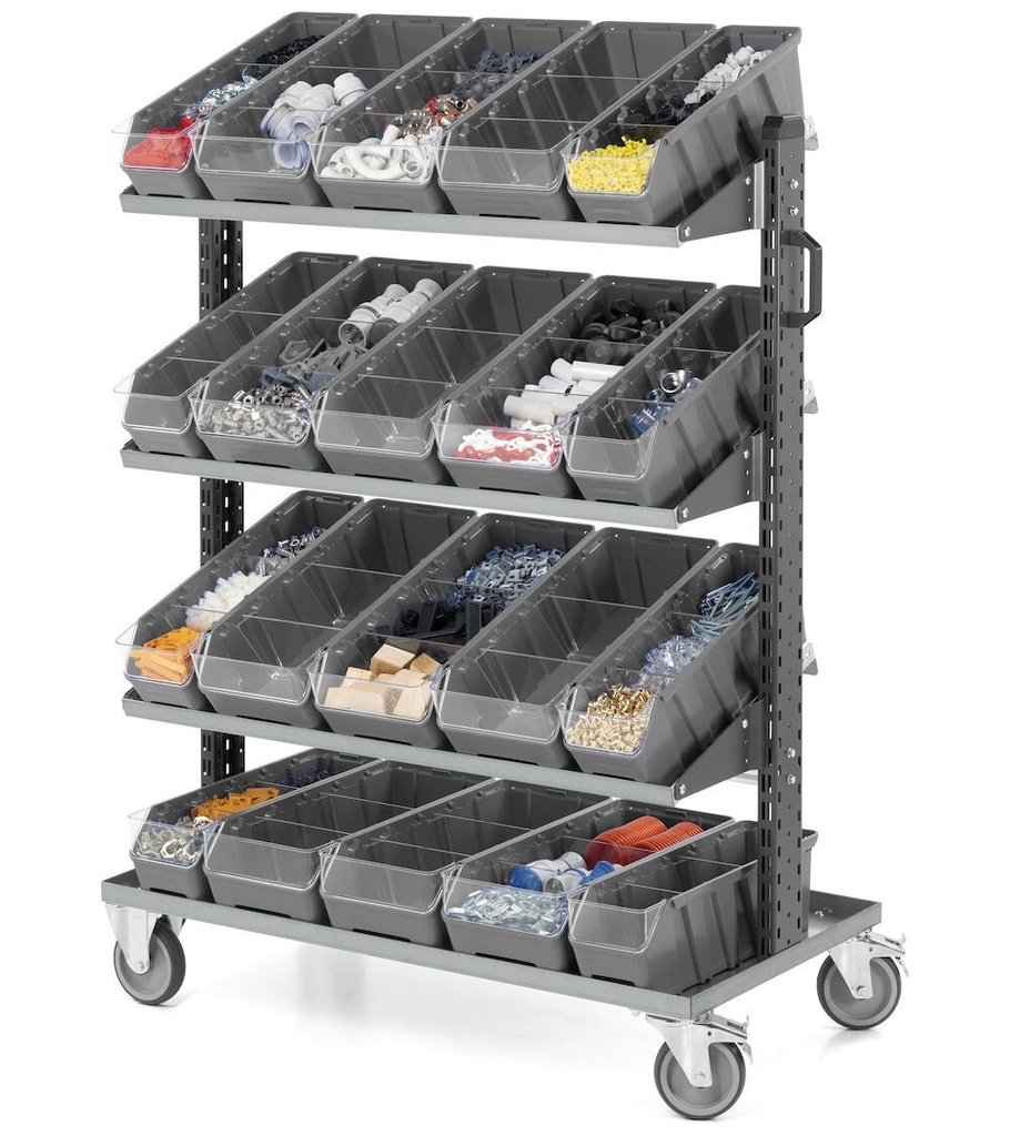 Carrello portaminuteria con 20 contenitori per scaffali RK, Linea 391 – foto 2