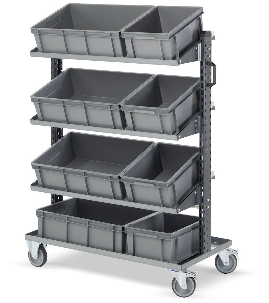 [391C02] Carrello porta contenitori Euro Box in plastica ricilata