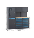 Modulo L=1824 mm Garage – 6 porte, 2 ripiani – foto 2