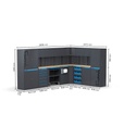 Arredo angolare per officina, L3688+2472x P495x H1900 mm – foto 2