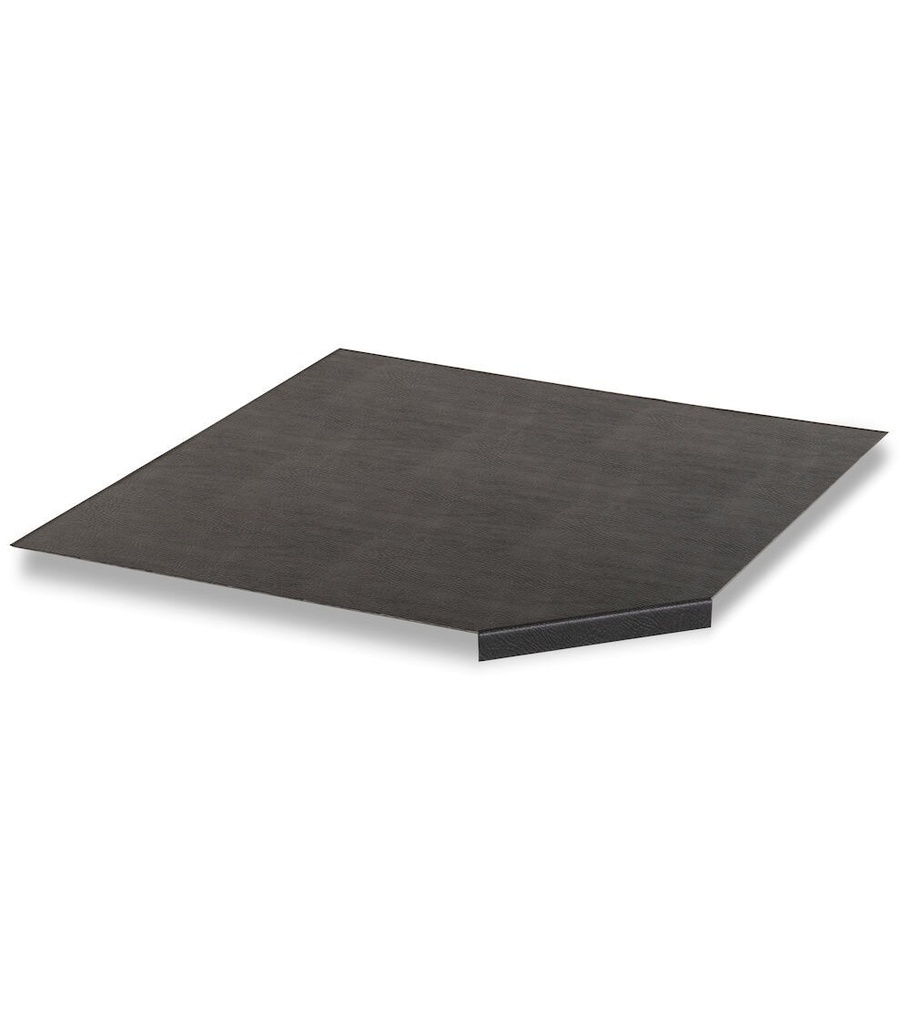 [391G23] Copertura in acciaio gommato per piano in Multiplex ad angolo, L608 x P608 x H27 mm